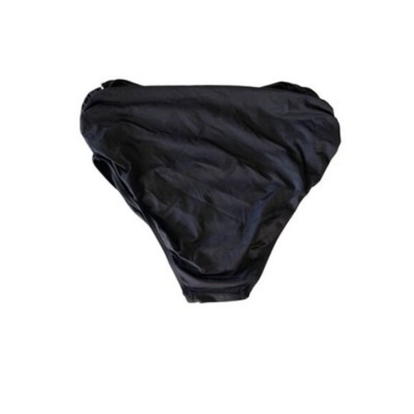 Anne Cole Black Shirred Convertible Waist Bikini Bottom Plus Size 16W NWT $64 - Picture 2 of 4
